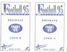 1995 Select AFL Stickers - Foils #NNO Brisbane Bears Logos Back